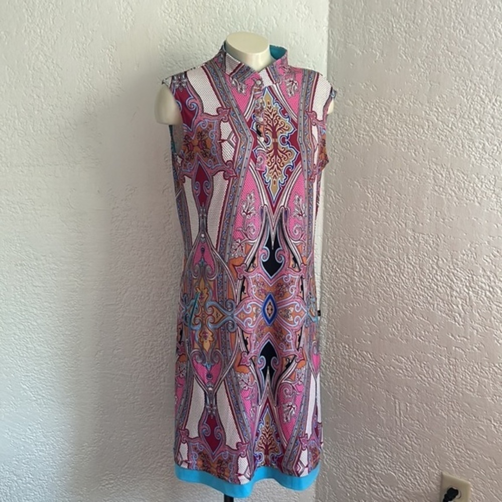 Birdeesport Australia floral / Paisley sheath Dress LARGE - Picture 4 of 16